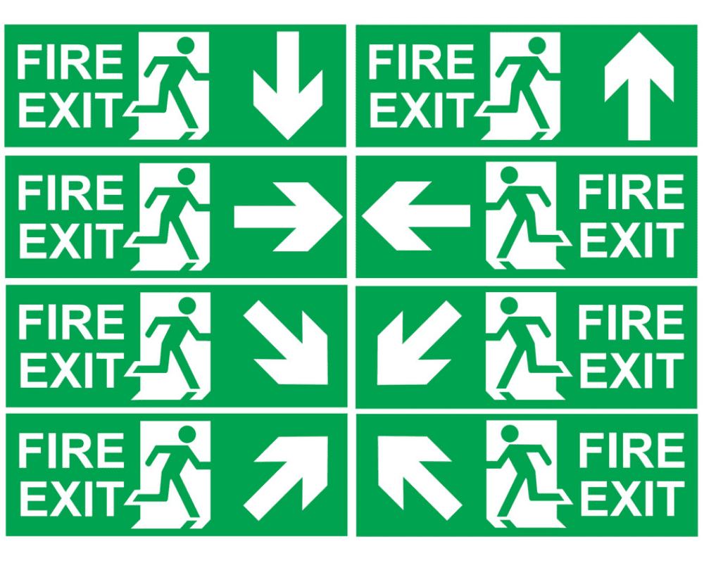 what colour are fire exit signs what colour are fire exit signs