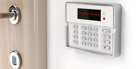 burglar alarm keypad