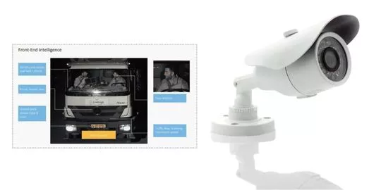 white turret camera vehicle cctv