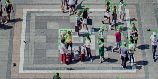 Facial recognition security cctv