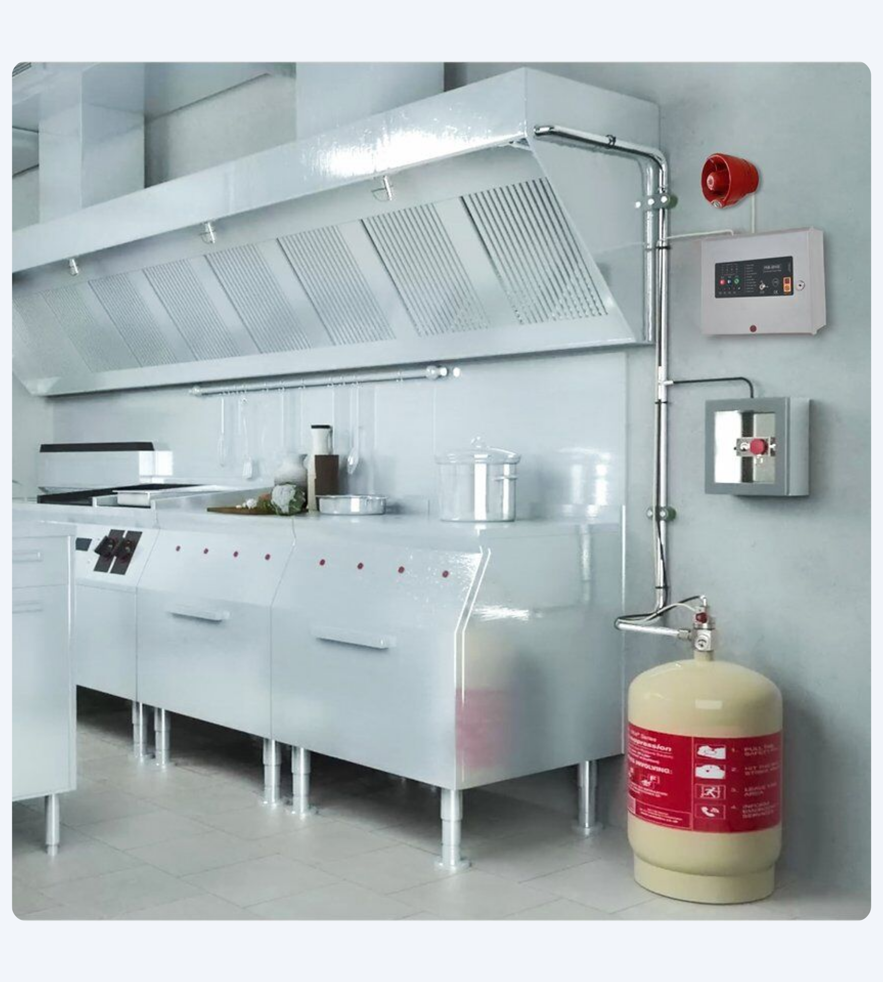 LPCB-certified kitchen fire suppression system
