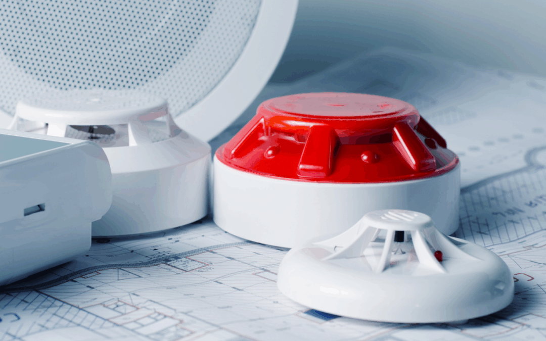 A fire alarm, heat alarm and smoke detector
