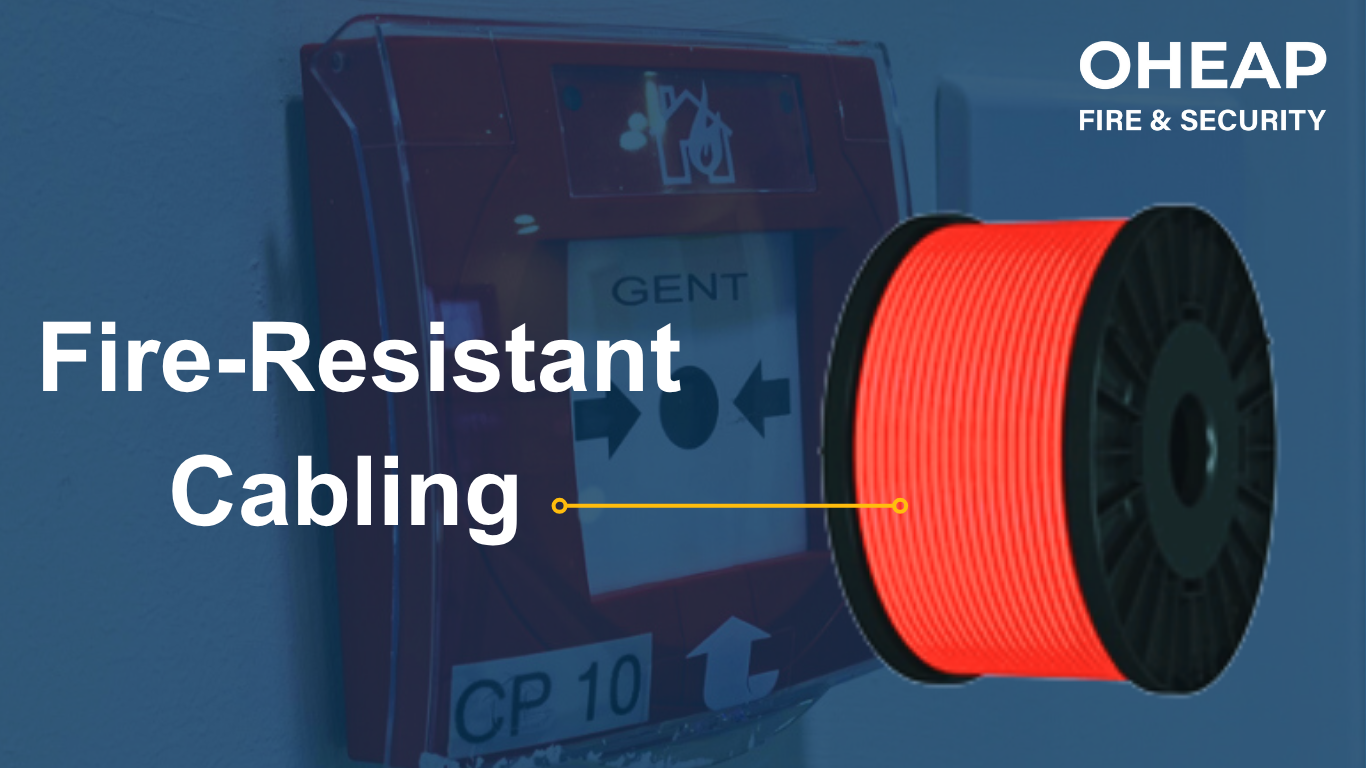 Flame resistant red fire alarm cabling 