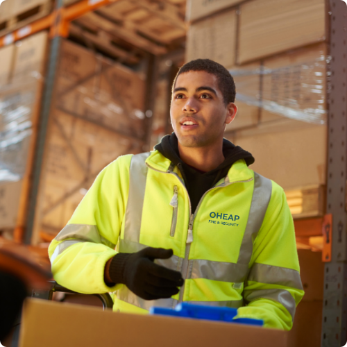 Embroidered OHEAP Uniform OHEAP fire safety engineer wearing bespoke flame-resistant workwear