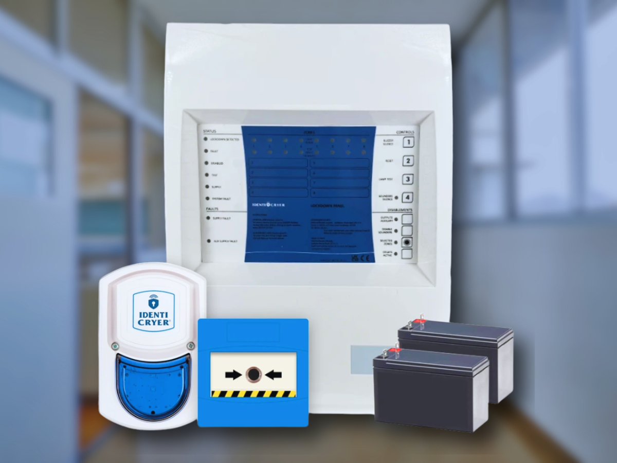 Collection of school lockdown alarms and call points