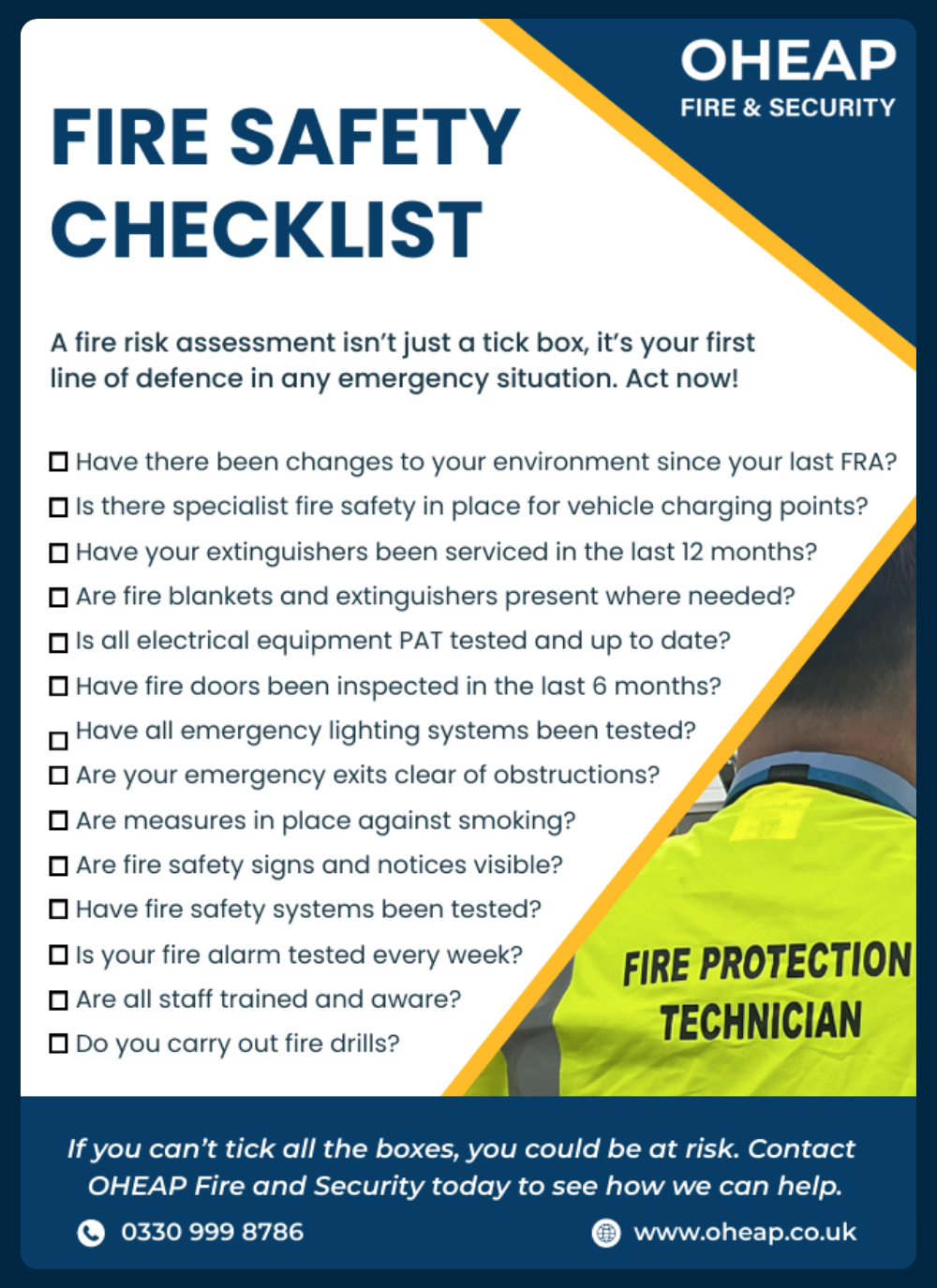 Front page of security checklist