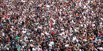 A busy venue where CCTV is needed for crowd control