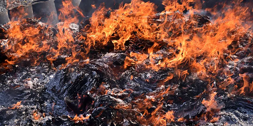 An electrical fire 